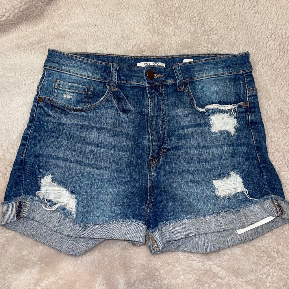 SP Black Jean Shorts